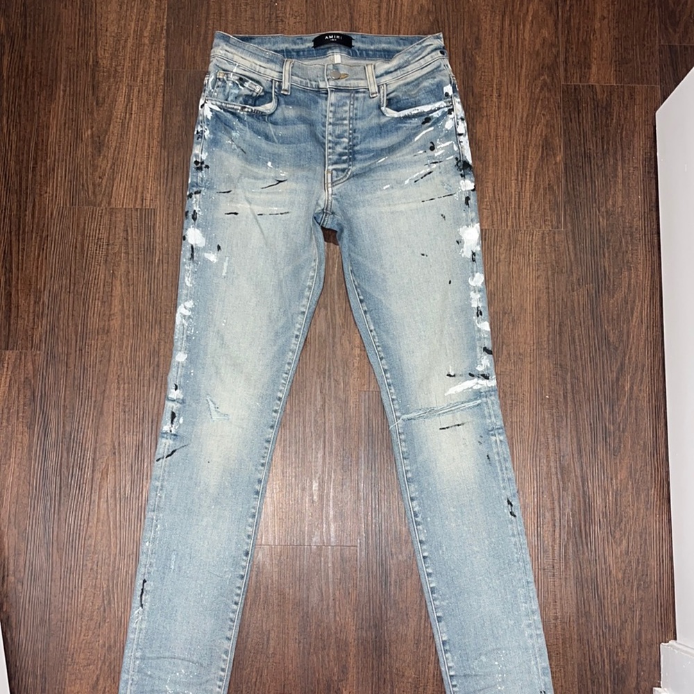AMIRI-HAND PAINT SLIT KNEE
